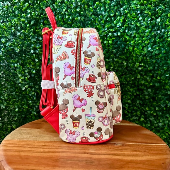 Loungefly Disney Mickey Mouse & Minnie Mouse Treats Mini Backpack - Picture 4 of 6